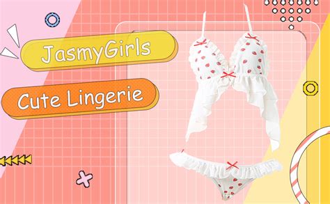 Amazon Jasmygirls Anime Lingerie Kawaii Bikini Japanese Cosplay Outfit Strawberry Pajamas