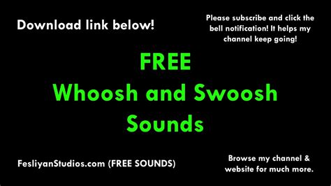 Whoosh And Swoosh Free Sound Effect Various Versions Youtube