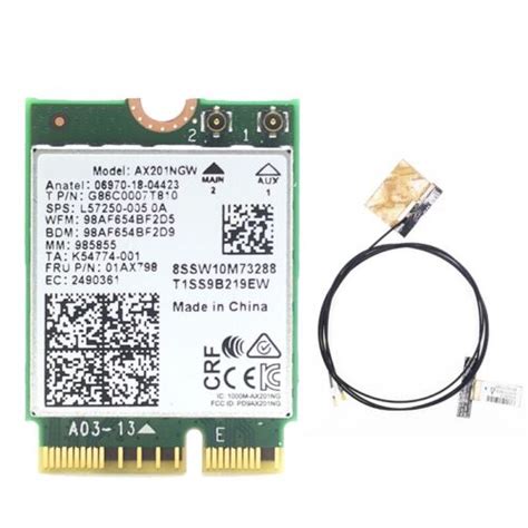 Avec 2XAntenna M 2 CNVio2 2 4 Ghz 5Ghz WiFi Card Antenna Accessoires