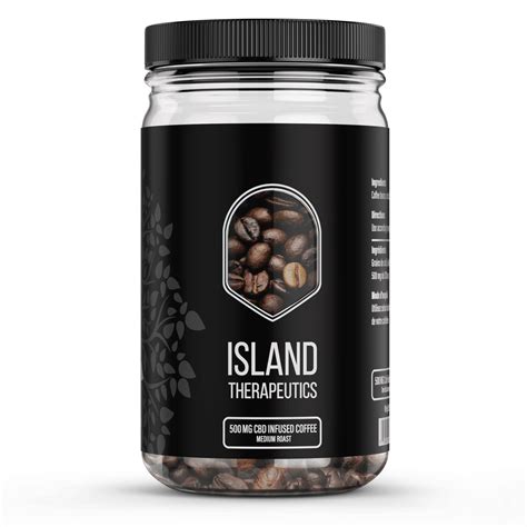 CBD Infused Medium Roast Coffee Beans with 500mg Pure Cannabidiol