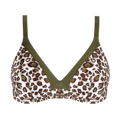 Plus size triangle bikini top Antigel La Panthère Mystère
