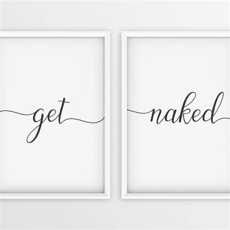 Get Naked Bathroom Art Prints Funny Bathroom Print Etsy