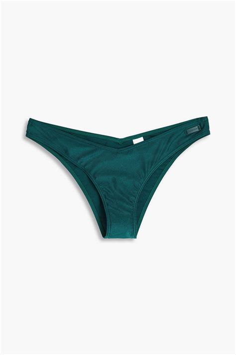 Zimmermann Mid Rise Bikini Briefs In Petrol Modesens