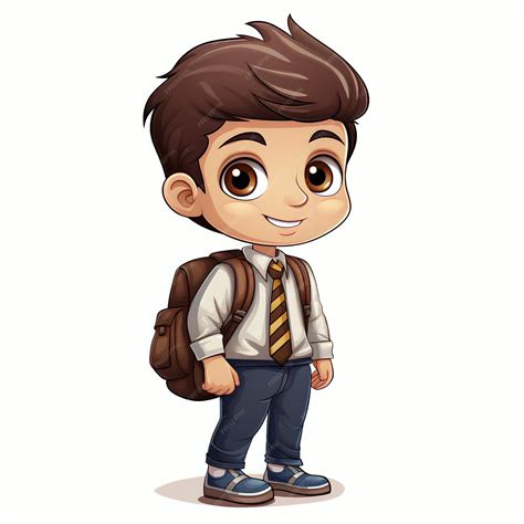 Smart School Boy Professional Graphic Vector | Premium AI-generated image