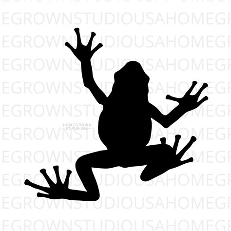 Frog SVG Climbing Frog Silhouette Rainforest Reptile - Etsy