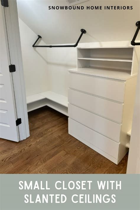 Small Closet With Slanted Ceilings In 2024 Closet Renovation Attic
