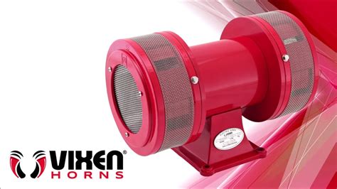 Vixen Horns Industrial Electric Motor Siren 120v Red Vxs 1450ar Youtube