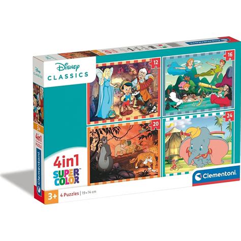 Clementoni Disney Classics Supercolor 4 In 1 Classics 12 16 20 24