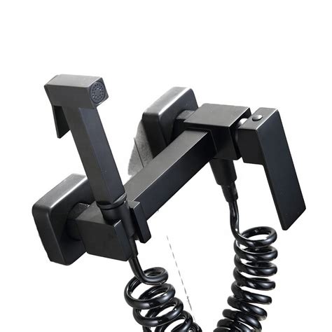 Black Shattaf Brass Toilet Hot Cold Bidet Spray Handheld Bidet Bestsuppliers