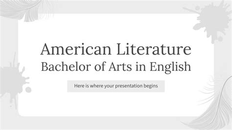 American Literature - Bachelor of Arts in English