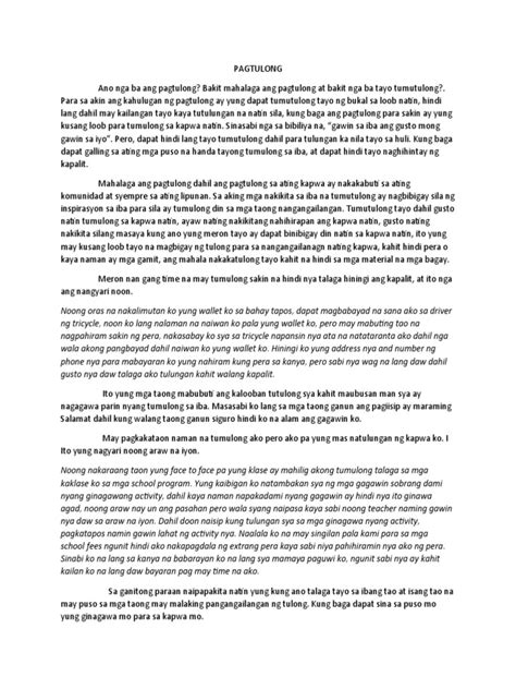 Pagtulong Pdf