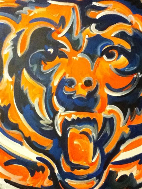 Chicago Bears Painting by Justin Patten Sports Art Football