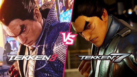 Kazuya Mishima Graphics Comparison Tekken 8 Vs Tekken 7 Youtube