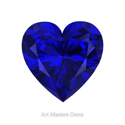 Art Masters Gems Standard 0.75 Ct Heart Royal Blue Sapphire Gemstone HCG075-RBS | Caravaggio ...