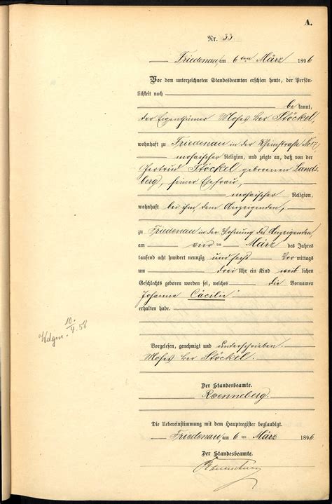 Please can you help me translate this 1896 German birth certificate