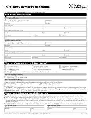 Fillable Online Third Party Authority To Operate Third Party Authority