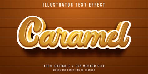 Caramel Text Style Vector Free Download