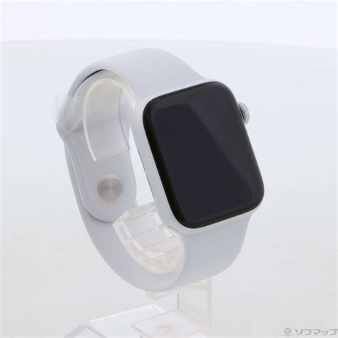 【中古】apple Watch Series 6 Gps 44mm シルバーアルミニウムケース ホワイトスポーツバンド