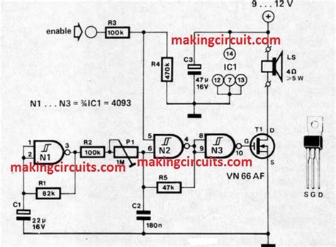 Simple Electronic Siren Circuit