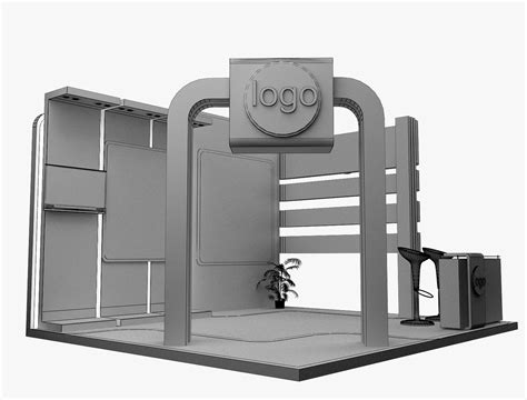 Stand de exposición Stand a95 Modelo 3D 29 upk dxf dwg fbx obj