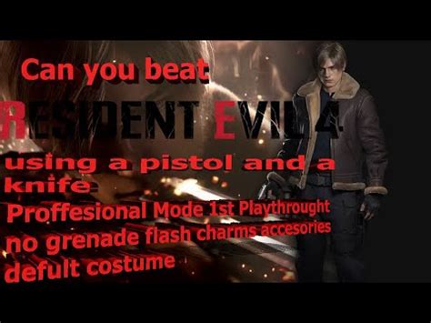 Can You Beat Resident Evil Remake Pistol And Knife Only In