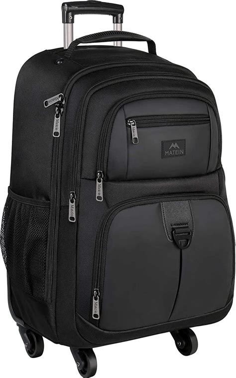 MATEIN Travel Backpack with Wheels, Wheeled Backpack Laptop Rucksack ...