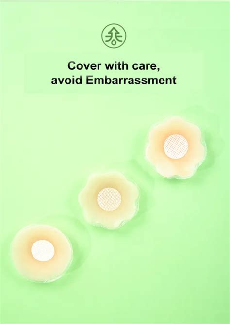 Adhesive Nipple Sticker Reusable Nude Round Soft Breast Petals Silicone Sticky Sweatproof Nipple