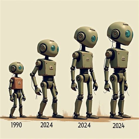 robots evolution timeline   stable diffusion