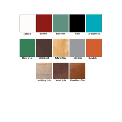 John Boos Color Samples | Furniture Base Legs Shelves