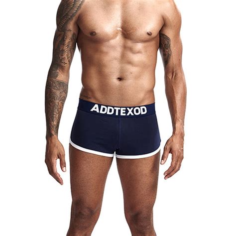 Cuecas masculinas de algodão cueca boxer respirável da moda roupa