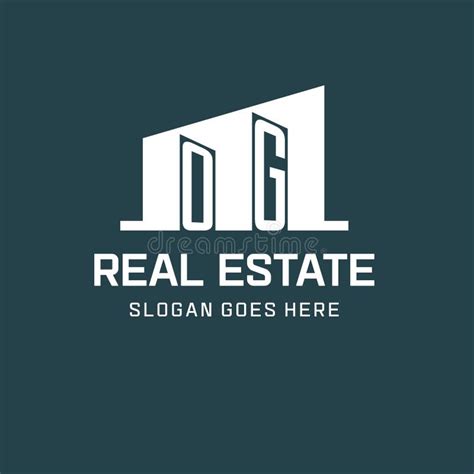 Initial OG Logo for Real Estate with Simple Building Icon Design Ideas