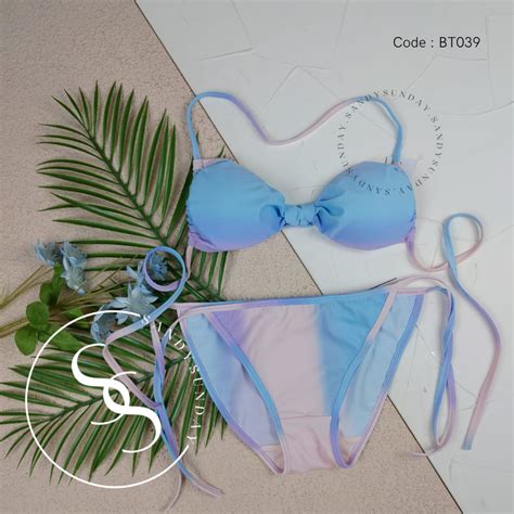 Jual Bikini Set Model Bow Kupu Freesize Bikini Pantai Sexy Sereia Shopee Indonesia