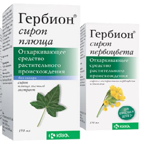 Гербион от сухого и влажного кашля для детей: инструкция по применению