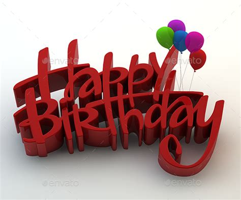 Happy Birthday In 3d Image Downloads