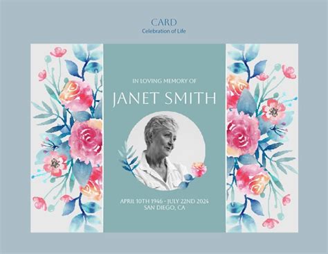 Free Psd Celebration Of Life Template Design