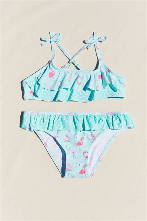 Bikini Volantes Infantil Ni A Ba O