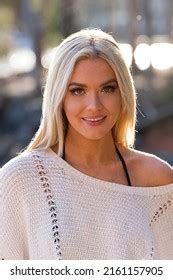 Gorgeous Blonde Bikini Model Poses Outdoors Stock Photo Shutterstock