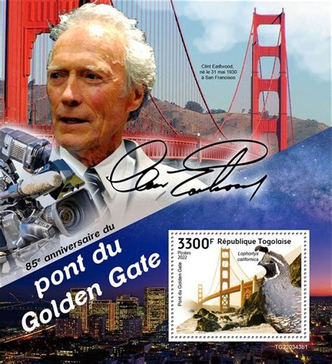 TOGO 2022 Golden Gate Bridge Perf Souv Sheet Mint Never Hinged