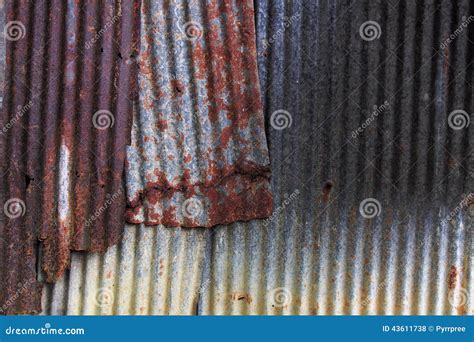 A Rusty Corrugated Iron Metal Texture Wall Stock Photo Image Of