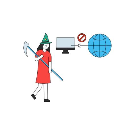 Premium Vector Monitor Is Not A Global Connection