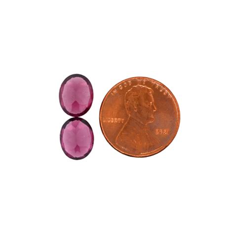 Raspberry Garnet Oval X Mm Matching Pair Approximately Carat