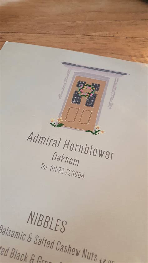 Menu at The Admiral Hornblower pub & bar, Oakham