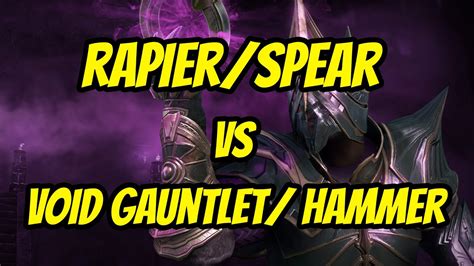 Rapier Spear Vs Void Gauntlet Hammer Pvp Duels New World Youtube