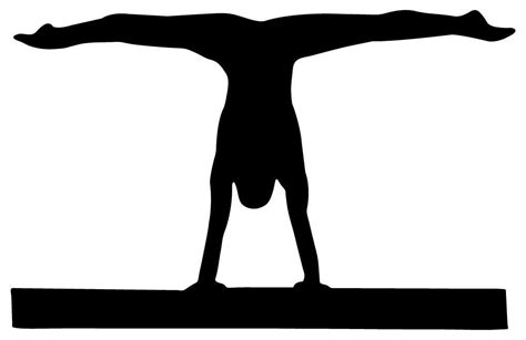 Gymnastics clipart black and white free