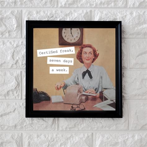 Certified Freak Seven Days A Week Feminist Art Print Vintage Etsy