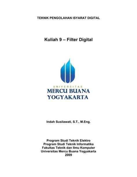Teknik Pengolahan Isyarat Digital