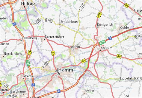 Michelin Landkarte Ahlen Stadtplan Ahlen Viamichelin