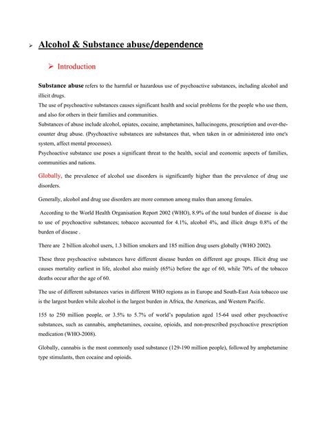 Alcohol & substance abuse | PDF
