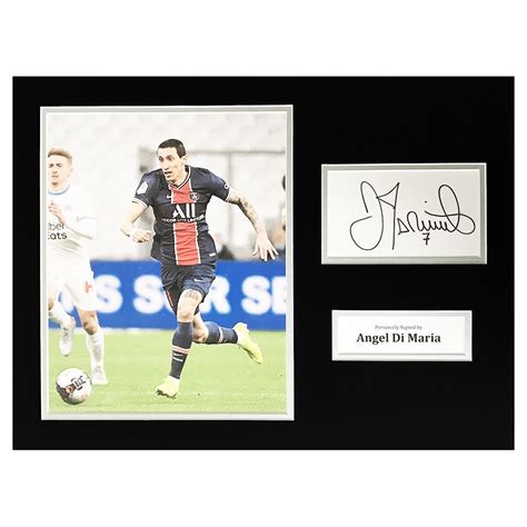 Signed Angel Di Maria Photo Display - PSG Icon Autograph