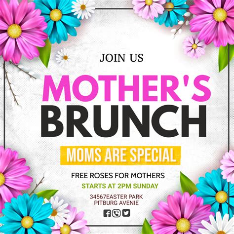 Mothers Day Brunch Template Postermywall